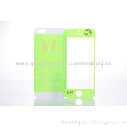 Tempered-glass screen protector with colour printed for iPhone